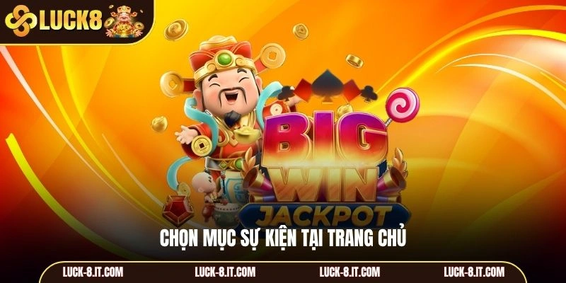 Chọn mục sự kiện tại trang chủ